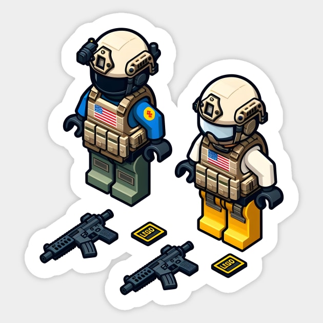 Tactical LEGO Sticker by Rawlifegraphic